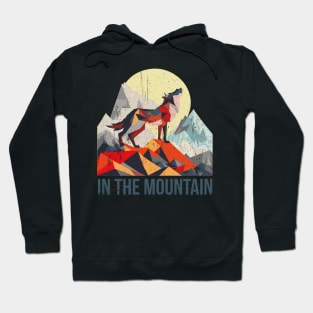 Polygon howling wolf Hoodie